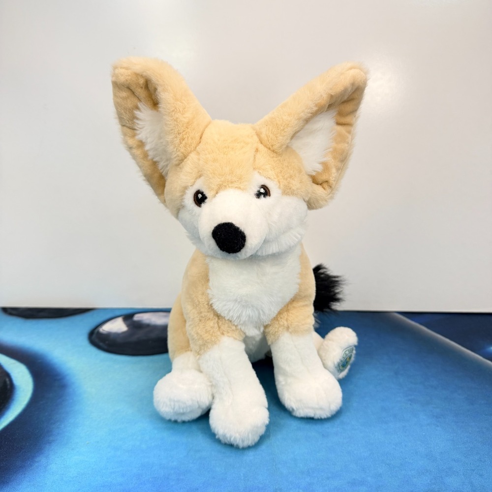 FAO Schwarz Fennec Fox Plush Stuffed Animal Big Ears Desert Wild Realistic 10"